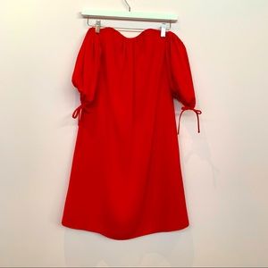 Rachel Roy Off The Shoulders Red Dress